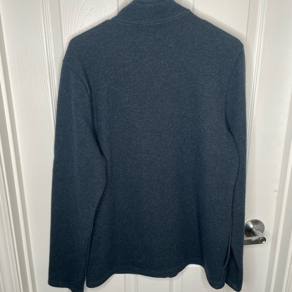 Prana Route Tracker Full Zip Sweater Jacket Gorpcore Hiking Comfy Cozy in Blue M - Picture 2 of 12